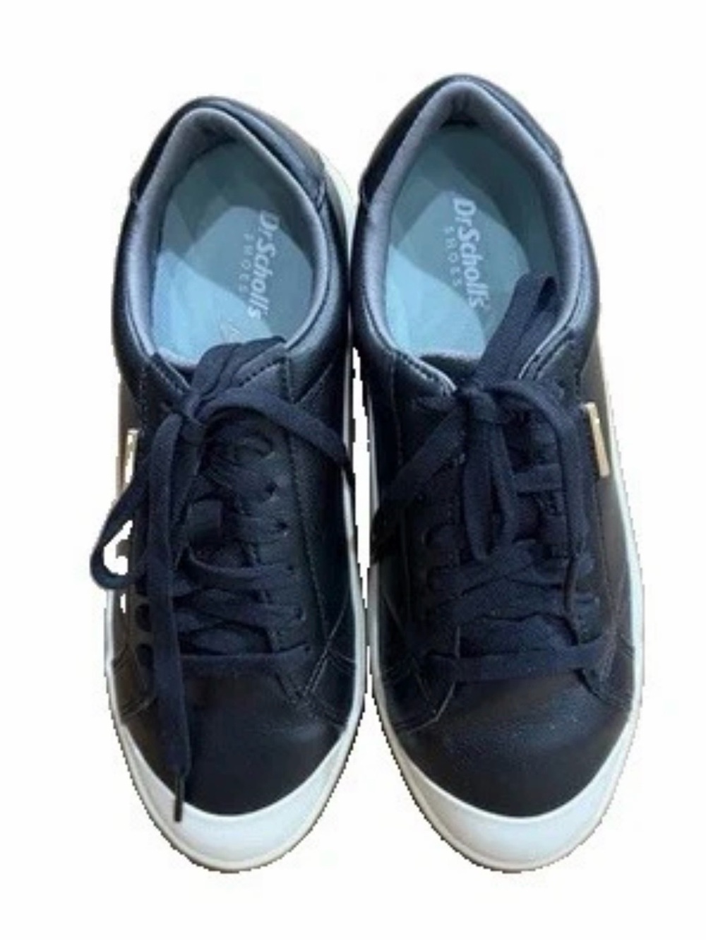 Dr. Scholl's Black Leather Low-Top Sneakers with White Sole - Picture 4 of 9